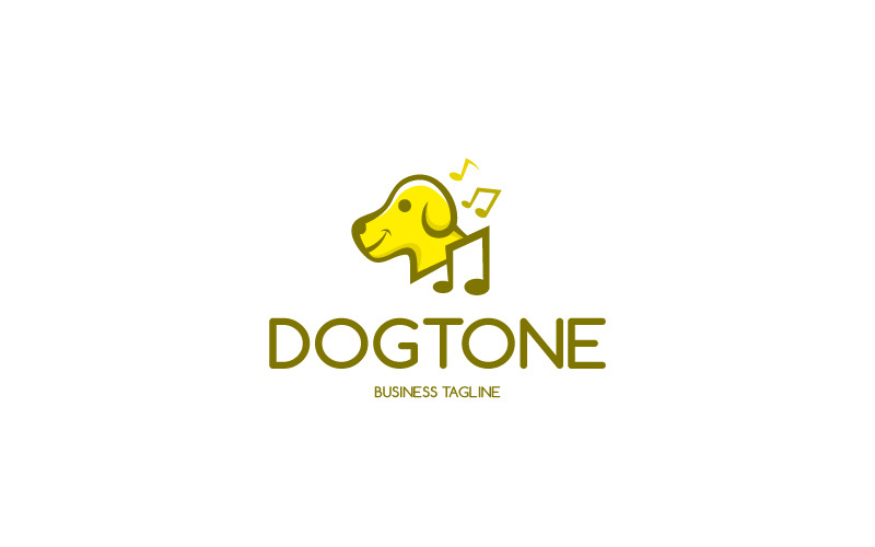 Dog Music Logo Template