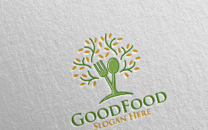 Download Шаблон логотипа "Good Food for Restaurant or Cafe 53 Logo Template" / Good Food for Restaurant or Cafe 53 Logo Template - Шаблон логотипа на тему графика food logo fork fresh cafe catering chef cooking restaurant knife diet eat eco green kitchen vegetarian spoon supplement nutrition vegan