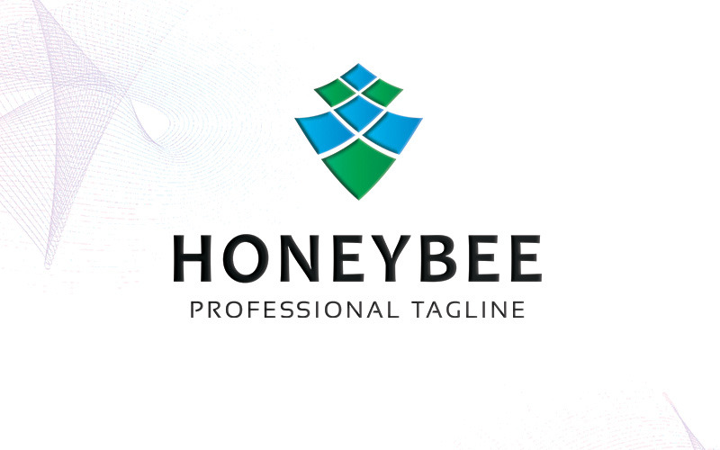 Download Шаблон логотипа "Honeybee Logo Template" / Honeybee Logo Template - Шаблон логотипа на тему графика animals app art bee bees brand branding bumble capital letter fly gold h honey honeybee honeybees insect management media nature