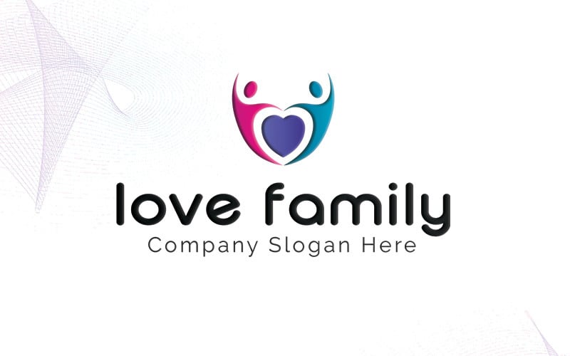 Love Family Logo Template