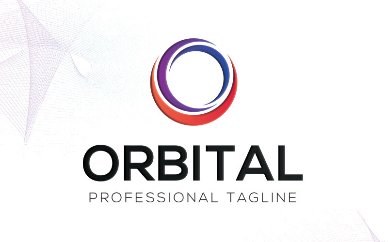 Modelo de logotipo orbital