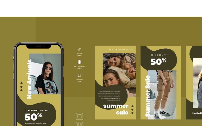 Download Шаблон для соцсетей "Mozaika  - Instagram Stories Social Media Template" / Mozaika  - Instagram Stories Social Media Template - Шаблон для соцсетей на тему графика 