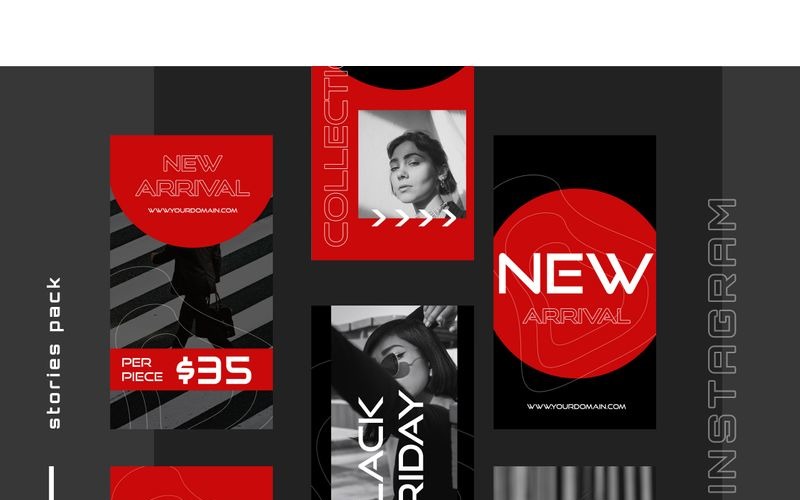 Download Шаблон для соцсетей "Retrofa Two - Instagram Stories Social Media Template" / Retrofa Two - Instagram Stories Social Media Template - Шаблон для соцсетей на тему графика 