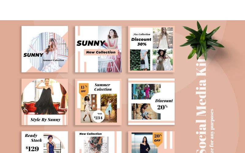 Download Шаблон для соцсетей "Claretta  - Instagram Post Social Media Template" / Claretta  - Instagram Post Social Media Template - Шаблон для соцсетей на тему графика 