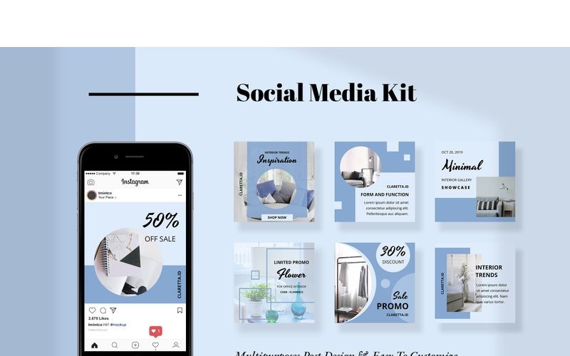 Claretta - Plantilla Kit Social Media