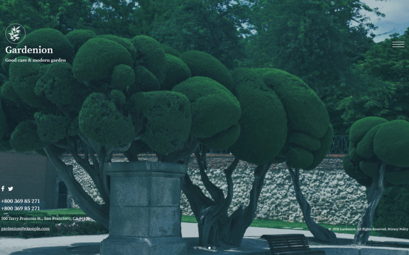 Gardenion - Modèle de site Web de conception de paysage et de jardin