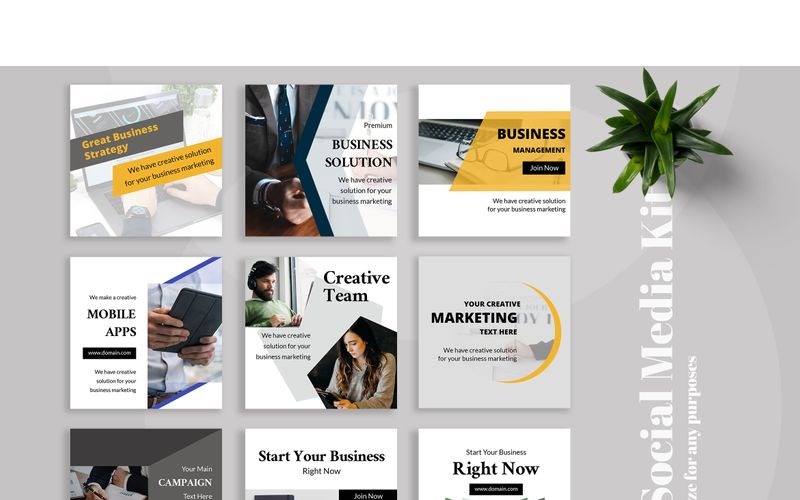 Download Шаблон для соцсетей "Hexa  - Business Instagram  Post Social Media Template" / Hexa  - Business Instagram  Post Social Media Template - Шаблон для соцсетей на тему графика 