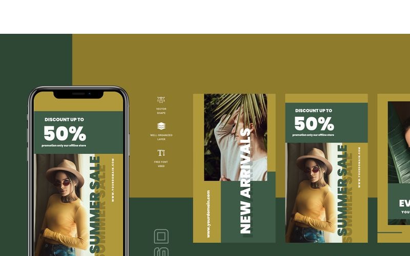 Download Шаблон для соцсетей "Hijo  - Instagram Stories Social Media Template" / Hijo  - Instagram Stories Social Media Template - Шаблон для соцсетей на тему графика 