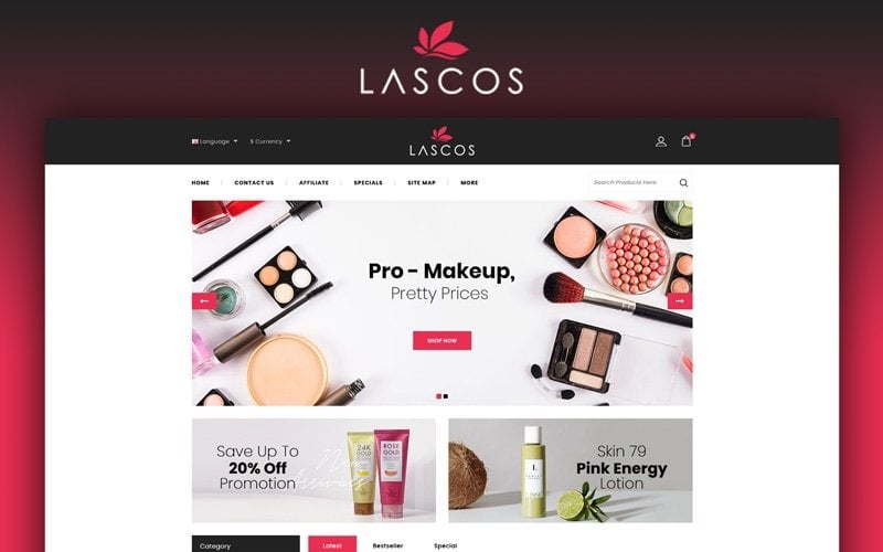 Lascos - Beauty Store OpenCart Template