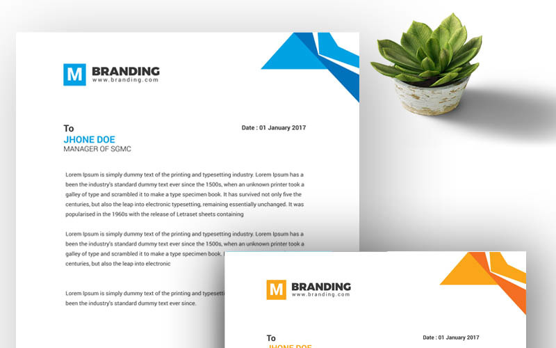 Download Фирменный стиль "Letterhead Design - Corporate Identity Template" / Letterhead Design - Corporate Identity Template - Фирменный стиль на тему графика a4 ai brand identity branding clean letterhead corporate eps minimal modern professional psd stationary word template
