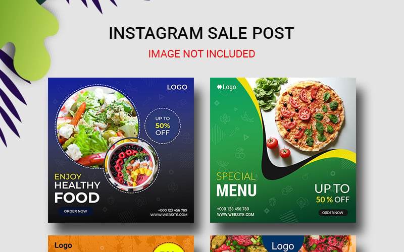 Modèle de médias sociaux de publications de vente Instagram