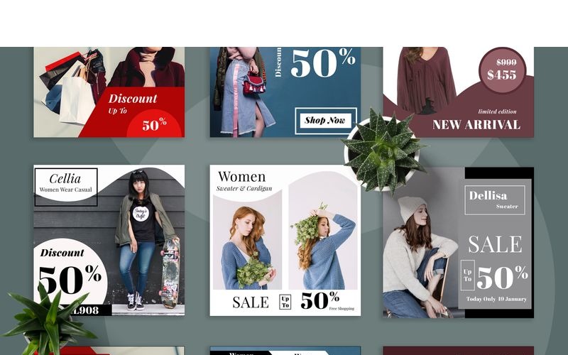 Download Шаблон для соцсетей "Promota  -  Kit Social Media Template" / Promota  -  Kit Social Media Template - Шаблон для соцсетей на тему графика 