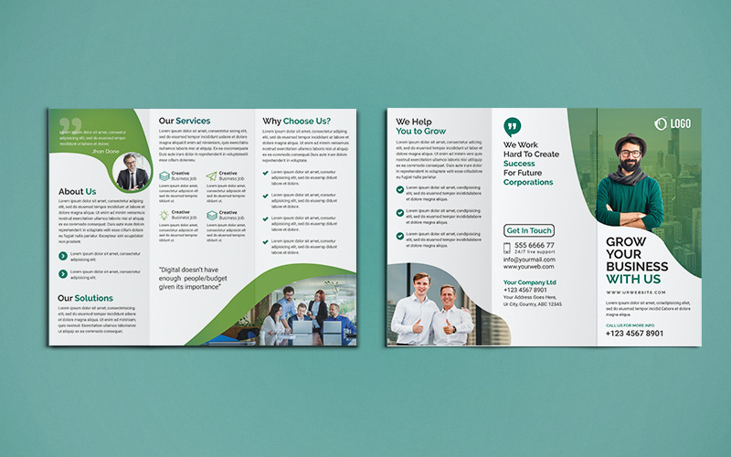 Download Фирменный стиль "Trifold Brochure Design - Corporate Identity Template" / Trifold Brochure Design - Corporate Identity Template - Фирменный стиль на тему графика corporate,business,agency,brochure,trifold,tri-fold,trifoldbrochure,marketing,company,tri,brochuredesign,a4,a4brochure,print-ready,psd,template,professional,internet,creative,usletter