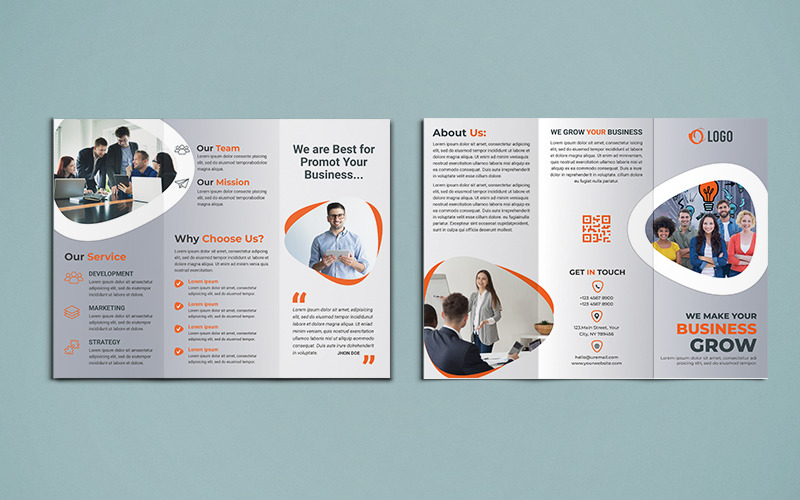 Download Фирменный стиль "Trifold Brochure Design - Corporate Identity Template" / Trifold Brochure Design - Corporate Identity Template - Фирменный стиль на тему графика corporate,business,agency,brochure,trifold,tri-fold,trifoldbrochure,marketing,company,tri,brochuredesign,a4,a4brochure,print-ready,psd,template,professional,internet,creative,usletter