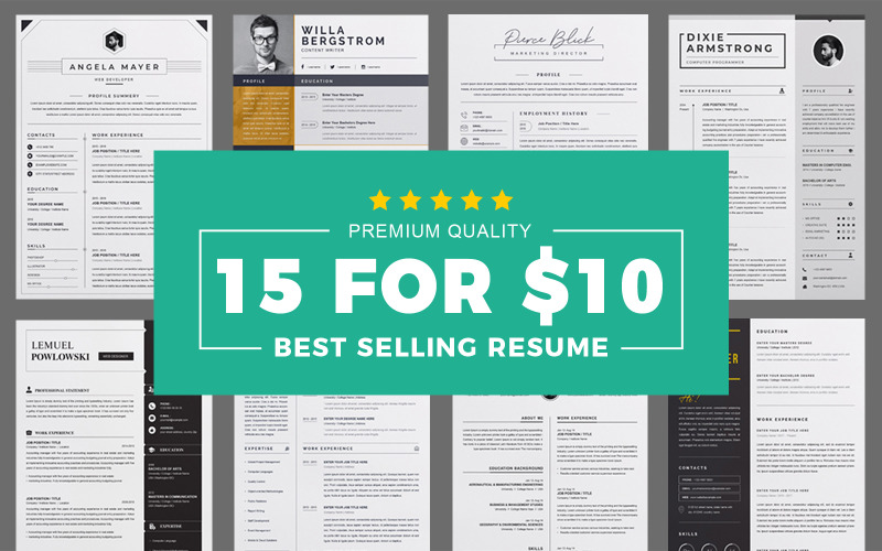 Download Резюме "Bundle Resume Template" / Bundle Resume Template - Резюме на тему графика resume,template,bundle,cv,resume,printable,curriculum,vitae,word,psd,editable,resumeundefined