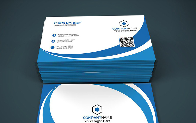 Download Фирменный стиль "Curvy Elegant Business Card - Corporate Identity Template" / Curvy Elegant Business Card - Corporate Identity Template - Фирменный стиль на тему графика black blue business card design clean corporate creative cyan elegant green line minimalist modern template orange personal photoshop print red