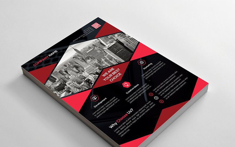 Download Фирменный стиль "Dark Modern  Flyer - Corporate Identity Template" / Dark Modern  Flyer - Corporate Identity Template - Фирменный стиль на тему графика abstract flyer advert advertisement agency agent business clean design conference flyer corporate creative editable template group study illustrator marketing