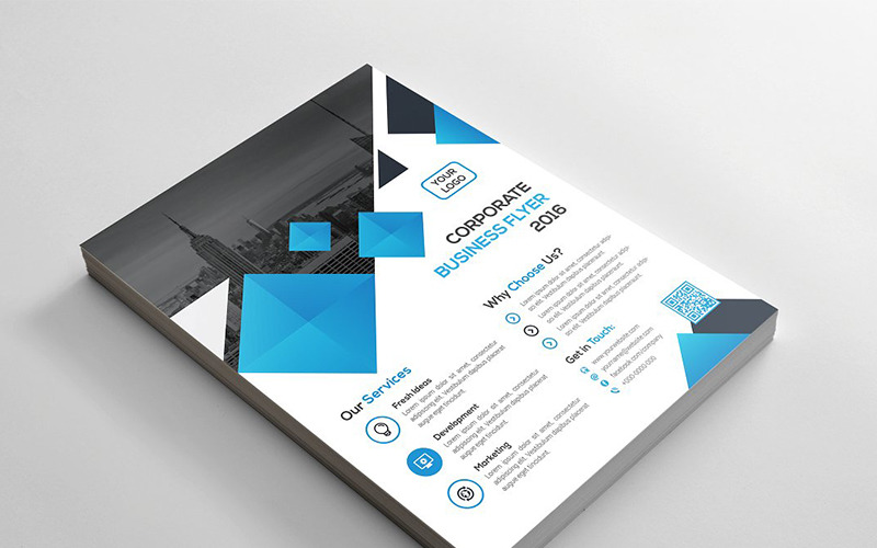 Download Фирменный стиль "Geometric  Flyer - Corporate Identity Template" / Geometric  Flyer - Corporate Identity Template - Фирменный стиль на тему графика abstract flyer advert advertisement agency agent business clean design conference flyer corporate creative editable template group study illustrator marketing