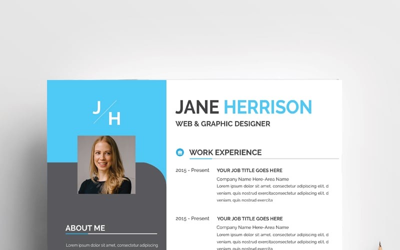 Download Резюме "Jane Professional CV Resume Template" / Jane Professional CV Resume Template - Резюме на тему графика 2page 3page a4 clean cv design elegant elegantresume female resume feminine infographic letter minimalist modern modernresume portfolio professional resumeclean resumedesign