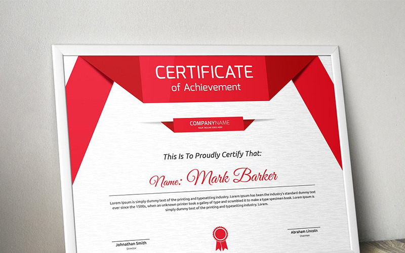 Download Шаблон сертификата "Ribbon Stripe Certificate Template" / Ribbon Stripe Certificate Template - Шаблон сертификата на тему графика certificate corporate decorative diploma elegant excellence frame graduation green modern multicolor ornament ornaments paper print ready template professional red simple