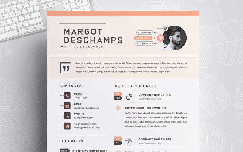 Szablon CV Margot