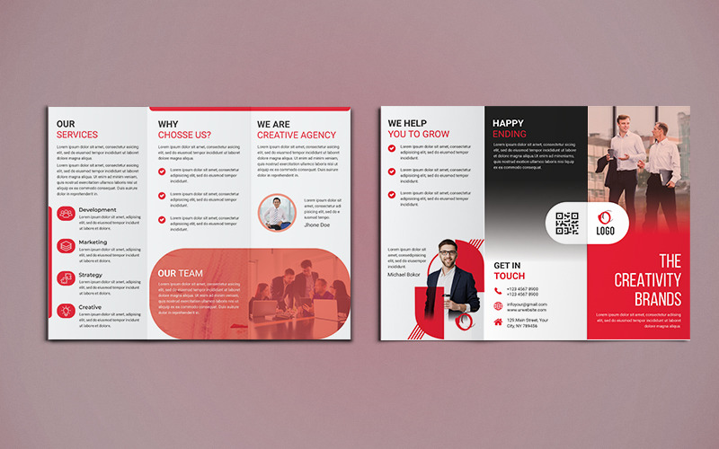 Download Фирменный стиль "Trifold Brochure Design - Corporate Identity Template" / Trifold Brochure Design - Corporate Identity Template - Фирменный стиль на тему графика corporate,business,agency,brochure,trifold,tri-fold,trifoldbrochure,marketing,company,tri,brochuredesign,a4,a4brochure,print-ready,psd,template,professional,internet,creative,usletter