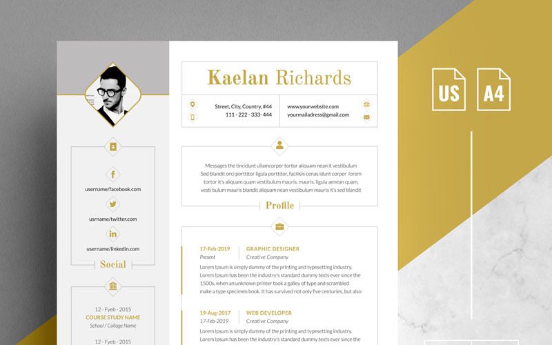Download Резюме "Word &amp; Cover Letter Resume Template" / Word &amp; Cover Letter Resume Template - Резюме на тему графика resume,template,cv,clean,creative,modern,coverletter,cover,vitae,instant-download,professional,infographic,minimal,minimalist,mac-pages,word,photoshop-resume,resume-word,a4,us-letter