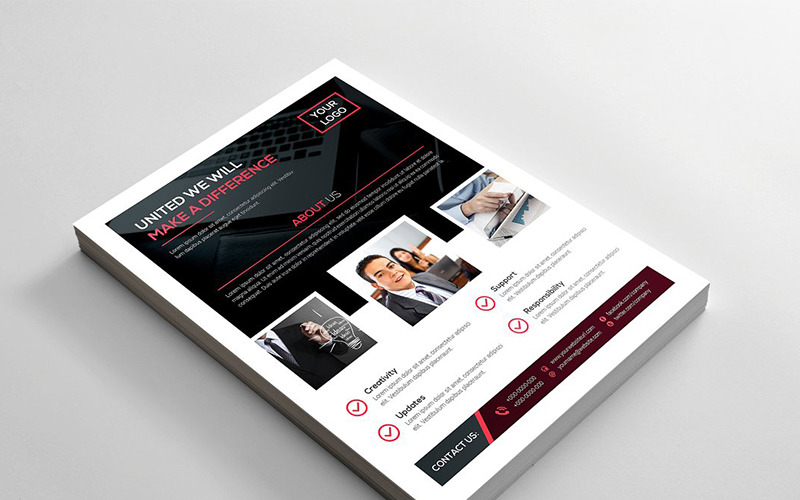 Download Фирменный стиль "Clean Modern  Flyer - Corporate Identity Template" / Clean Modern  Flyer - Corporate Identity Template - Фирменный стиль на тему графика flyer advert advertisement agency agent business clean design conference flyer corporate creative editable template group study illustrator marketing