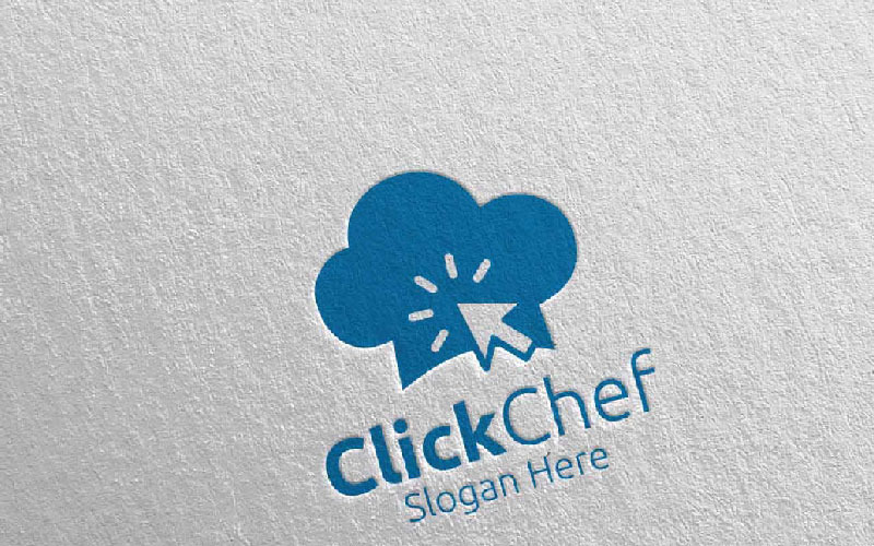Download Шаблон логотипа "Click Food for Restaurant or Cafe 64 Logo Template" / Click Food for Restaurant or Cafe 64 Logo Template - Шаблон логотипа на тему графика food logo fork fresh cafe catering chef cooking restaurant knife diet eat eco green kitchen vegetarian spoon supplement nutritionundefined click