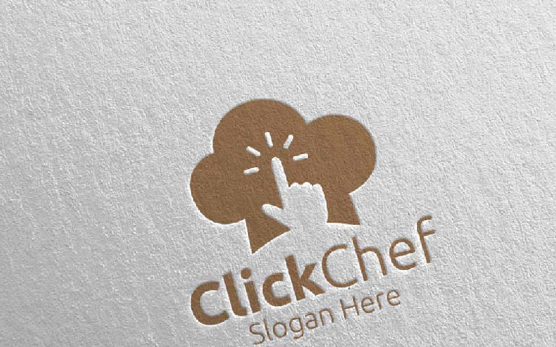 Download Шаблон логотипа "Click Food for Restaurant or Cafe 65 Logo Template" / Click Food for Restaurant or Cafe 65 Logo Template - Шаблон логотипа на тему графика food logo fork fresh cafe catering chef cooking restaurant knife diet eat eco green kitchen vegetarian spoon supplement nutrition click