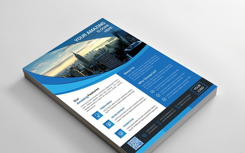 Curvy Flyer - Corporate Identity Template - TemplateMonster