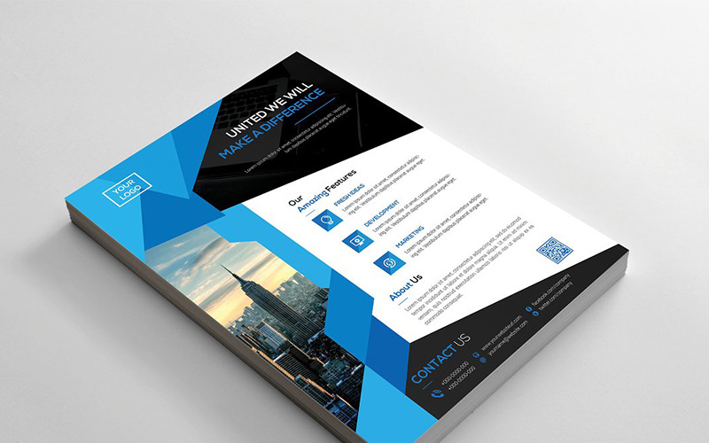 Download Фирменный стиль "Geometric  Flyer - Corporate Identity Template" / Geometric  Flyer - Corporate Identity Template - Фирменный стиль на тему графика certificate corporate decorative diploma elegant excellence frame graduation green modern multicolor ornament ornaments paper print ready template professional red simple