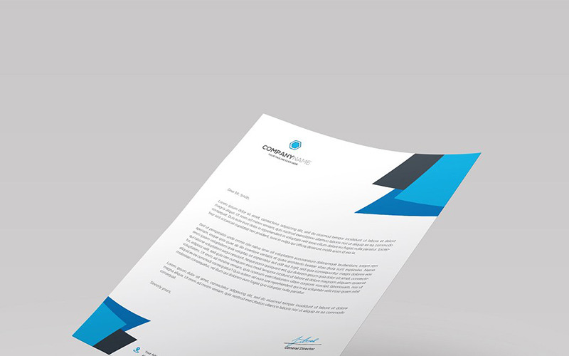 Briefpapier met rechthoekige elementen - huisstijlsjabloon