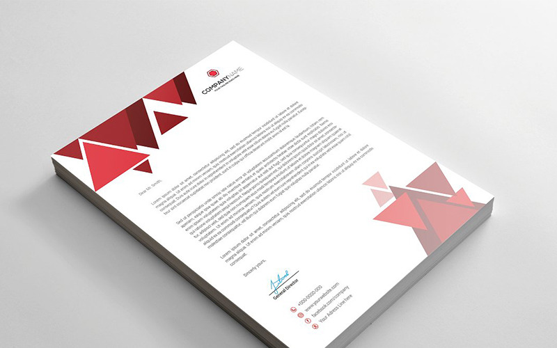 Download Фирменный стиль "Triangular Letterhead - Corporate Identity Template" / Triangular Letterhead - Corporate Identity Template - Фирменный стиль на тему графика advertising agency blue business company corporate creative green letter letterhead logo marketing modern office orange pink print ready