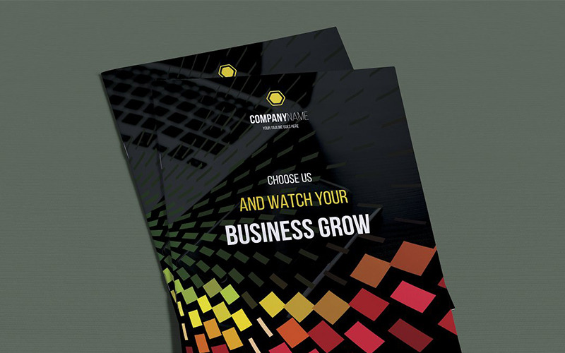 Bunte Bifold-Broschüre - Corporate Identity-Vorlage