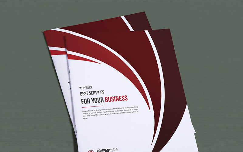 Brochure Curvy Bifold - Modèle d'identité d'entreprise