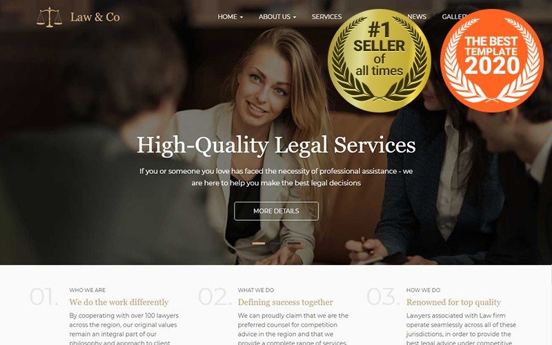 Law & Co - Адаптивный шаблон Drupal