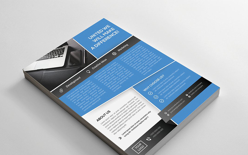 Download Фирменный стиль "Modern Clean  Flyer - Corporate Identity Template" / Modern Clean  Flyer - Corporate Identity Template - Фирменный стиль на тему графика abstract flyer advert advertisement agency agent business clean design conference flyer corporate creative editable template group study illustrator marketing