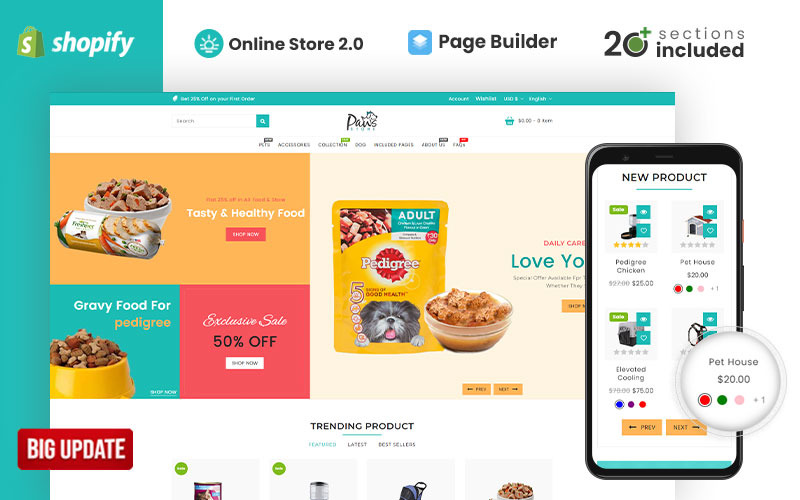 Paws Pet Store Shopify-thema