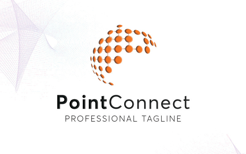 Download Шаблон логотипа "PointConnect Logo Template" / PointConnect Logo Template - Шаблон логотипа на тему графика app brand branding business circle company connect corporate digital identity logograph logos modern net rotation round sync system tech technology