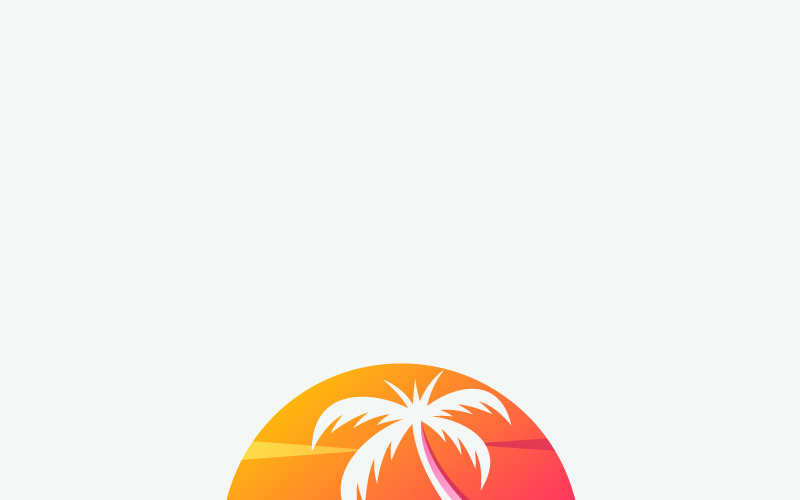 Download Шаблон логотипа "Sunset Logo Template" / Sunset Logo Template - Шаблон логотипа на тему графика 