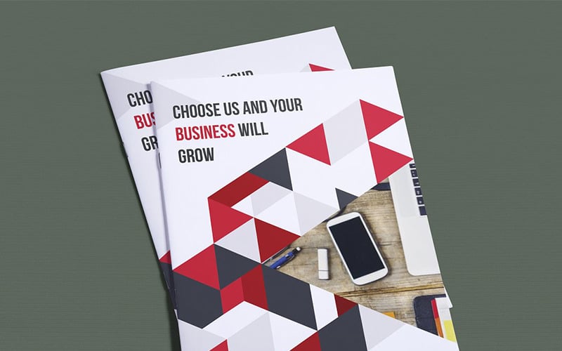 Triangles Bifold Brochure - Corporate Identity Template