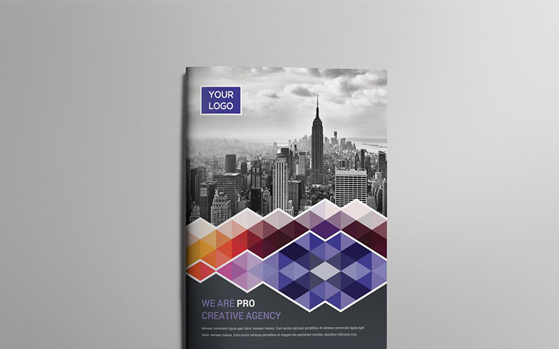 Brochure Bifold colorato - modello di identità aziendale