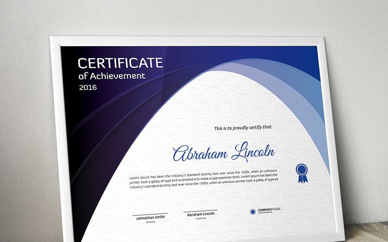 Download Шаблон сертификата "Curvy  Modern Certificate Template" / Curvy  Modern Certificate Template - Шаблон сертификата на тему графика certificate corporate decorative diploma elegant excellence frame graduation green modern multicolor ornament ornaments paper print ready template professional red simple