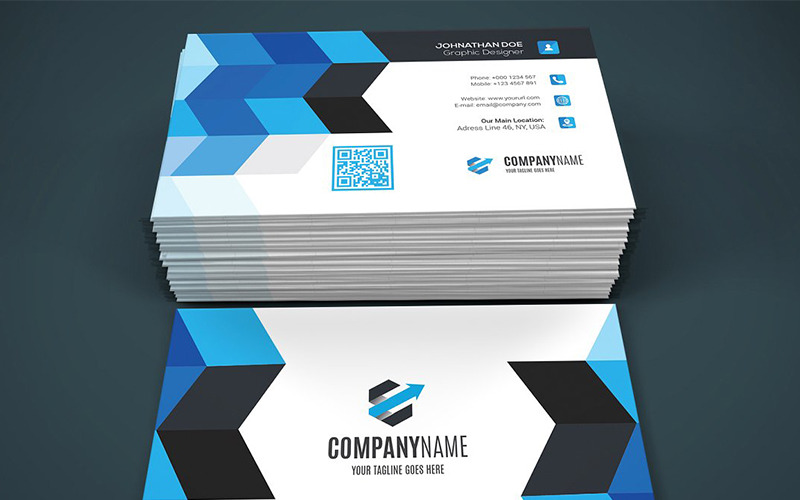 Download Фирменный стиль "Geometric Business Card - Corporate Identity Template" / Geometric Business Card - Corporate Identity Template - Фирменный стиль на тему графика abstract art artistic blue building computer corporate graph graphic green hi-quality id kit internet logo modern multimedia official photo play