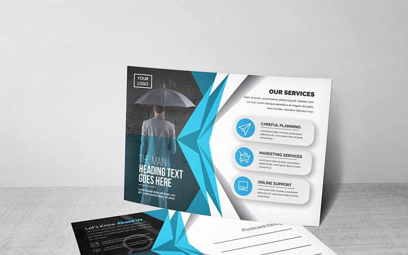 Geometric Postcard - Corporate Identity Template