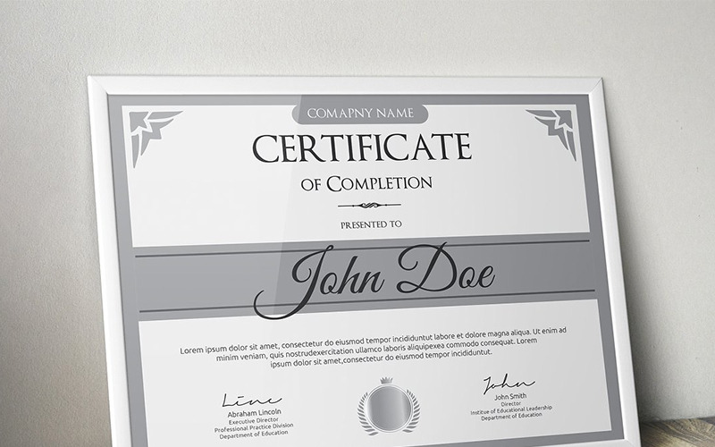 Modern met retro elementen certificaatsjabloon
