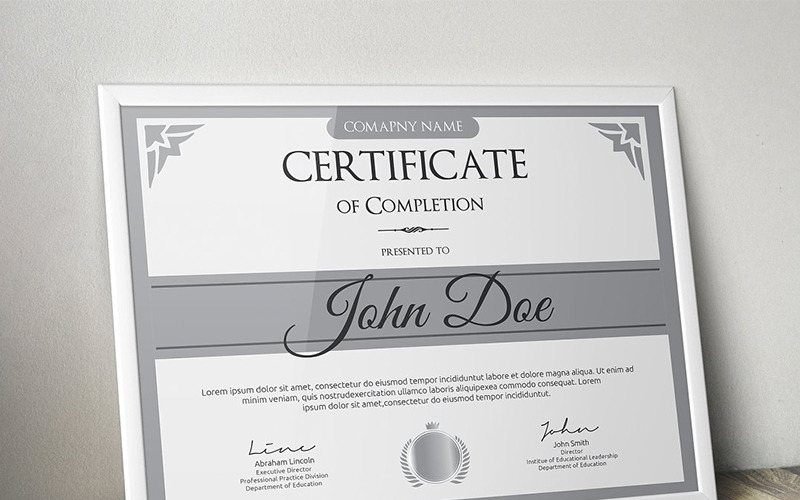 Download Шаблон сертификата "Modern with Retro Elements Certificate Template" / Modern with Retro Elements Certificate Template - Шаблон сертификата на тему графика certificate corporate decorative diploma elegant excellence frame graduation green modern multicolor ornament ornaments paper print ready template professional red simple