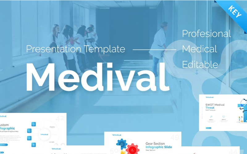 Полностью анимированная презентация Medival Health - шаблон Keynote