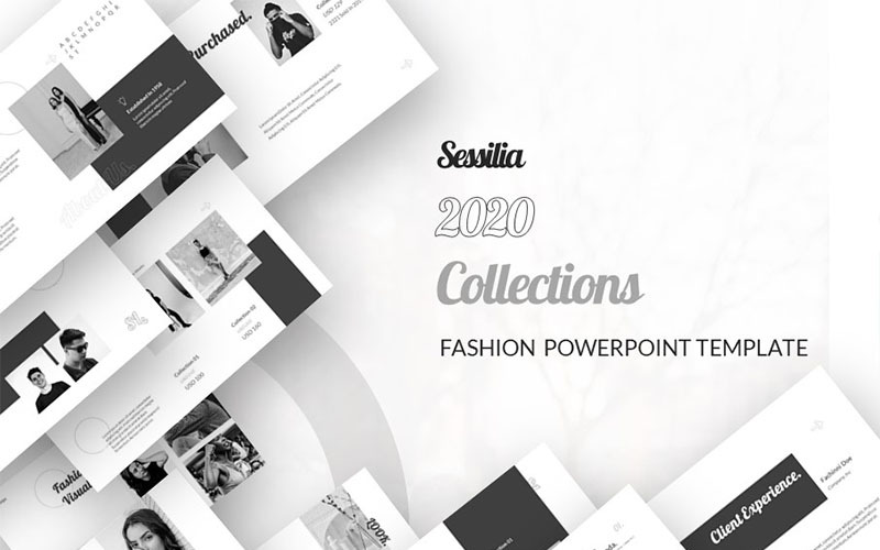 Sessilia - Modello PowerPoint di moda